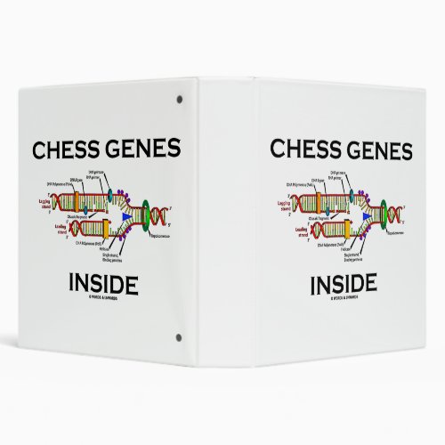 Chess Genes Inside DNA Replication Humor 3 Ring Binder