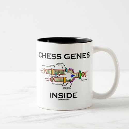 Chess Genes Inside DNA Replication Humor Two_Tone Coffee Mug