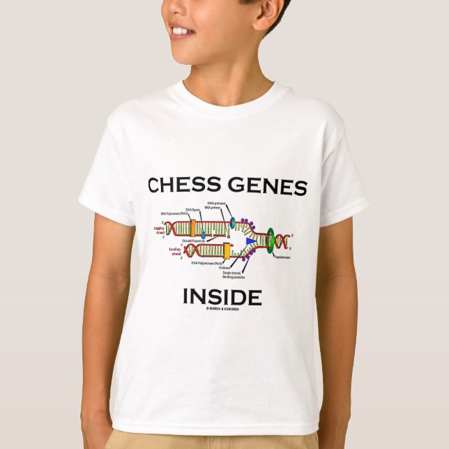 Chess Genes Inside (DNA Replication) T-Shirt (Front)