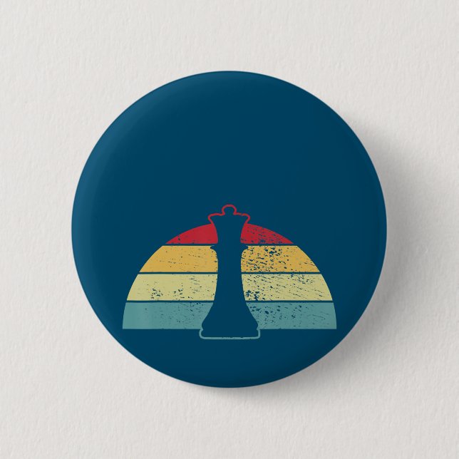 Chess Gift | Chess Video Game Or Food Design Button (Front)