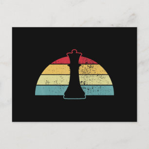 Chess Gift   Chess Video Game Or Food Design Invitation Postcard