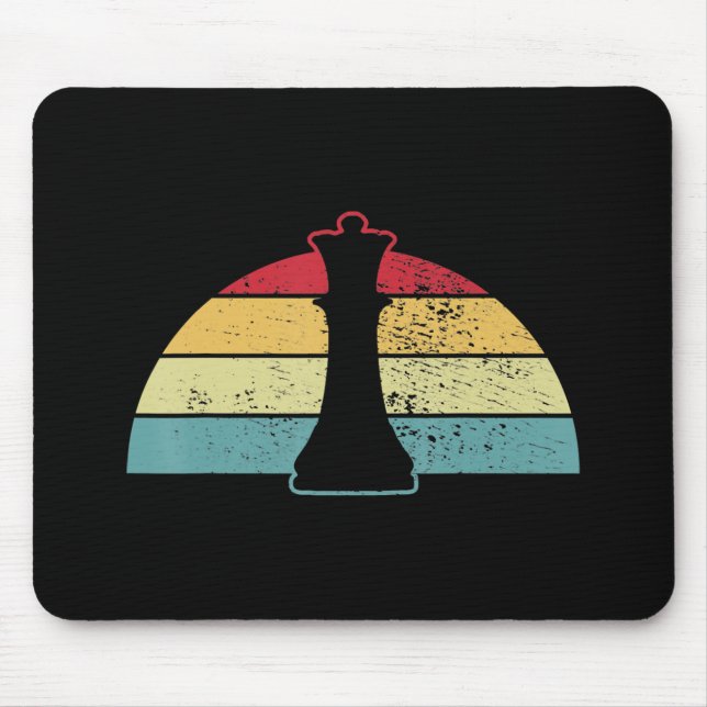 Chess Gift | Chess Video Game Or Food Design Mouse Pad (Front)