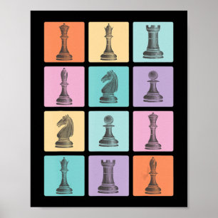 Chess Gift I Really Love The Chess Pieces Poster