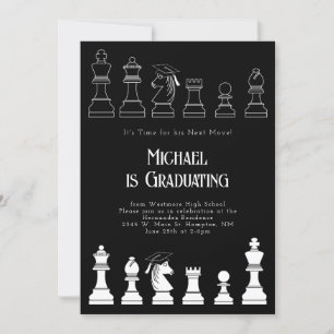 Chess Graduation Party Invitation
