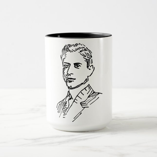 Chess Grandmaster Jose Raul Capablanca Portrait Mug (Center)
