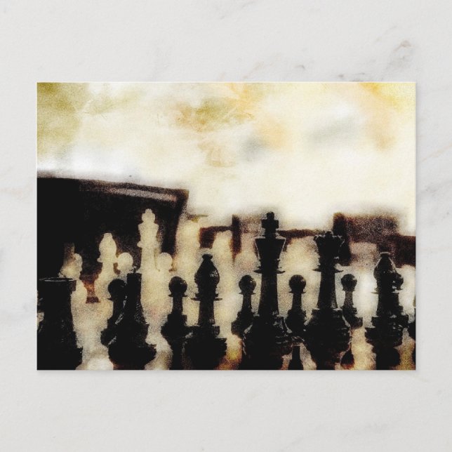 Chess Grunge Postcard (Front)