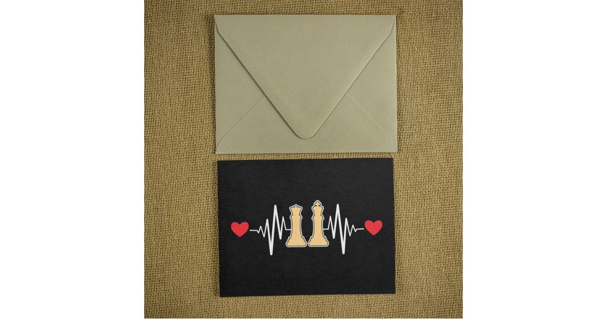 Chess Heartbeat Checkmate Vintage Postcard | Zazzle