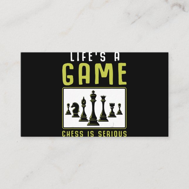 Chess Heartbeat Chess Master Chess Club Business Card (Front)