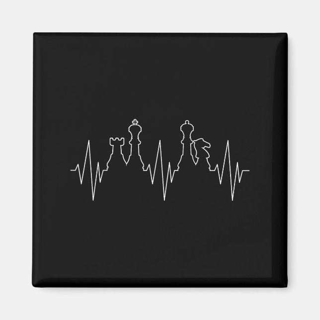 Chess Heartbeat Chess Master Chess Club  Magnet (Front)