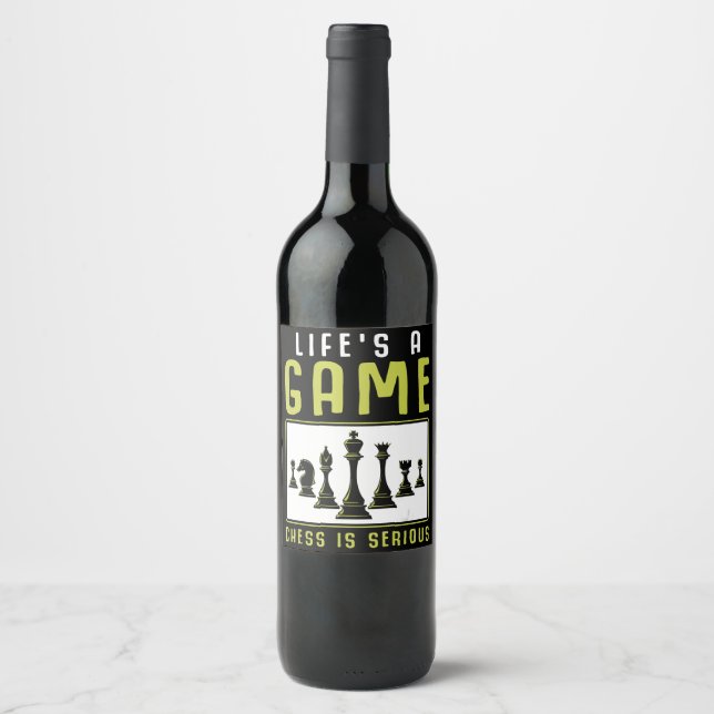 Chess Heartbeat Chess Master Chess Club Wine Label (Front)