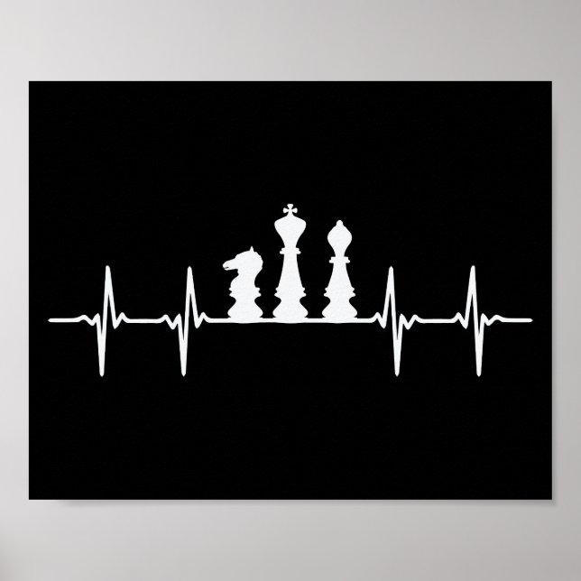Chess Heartbeat Chess Pieces Poster (Front)