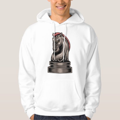 Chess Horse Piece Vintage Chess Knight for a Chess Hoodie