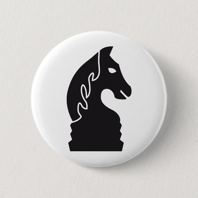 chess horse pinback button (Front)