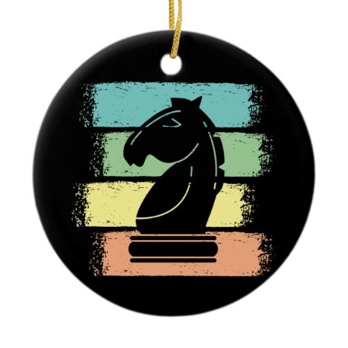Chess Horse Retro Ceramic Ornament