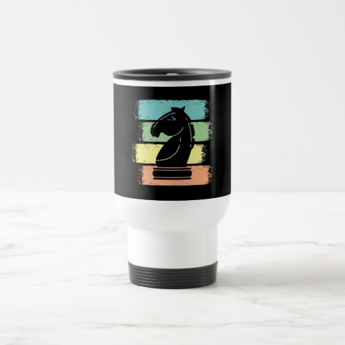 Chess Horse Retro Travel Mug