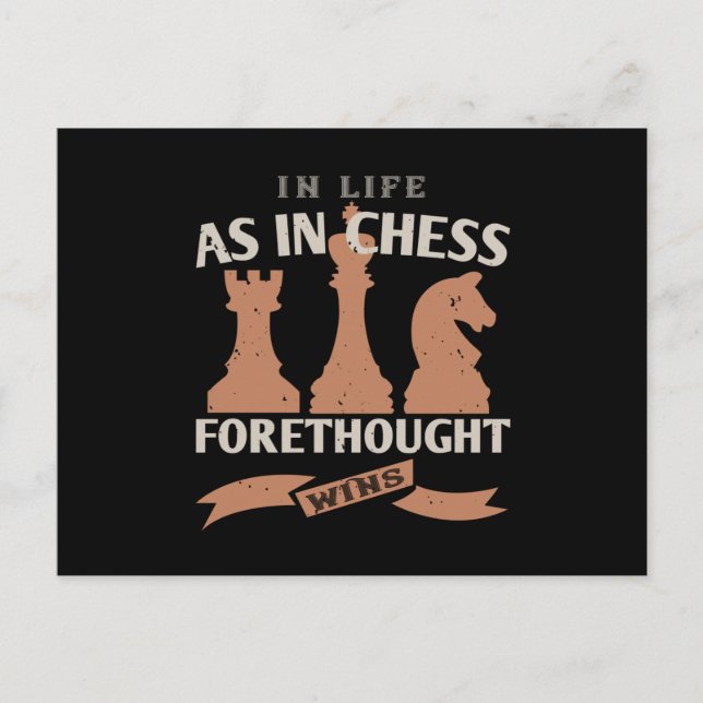 Chess In life and chess forethought wins Postcard (Front)