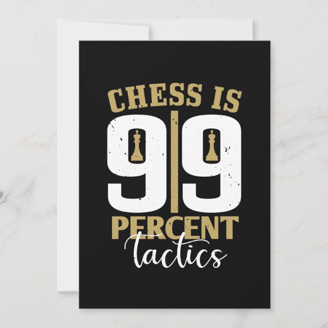 Chess Is 99 Percent Tactics Save The Date (Front)