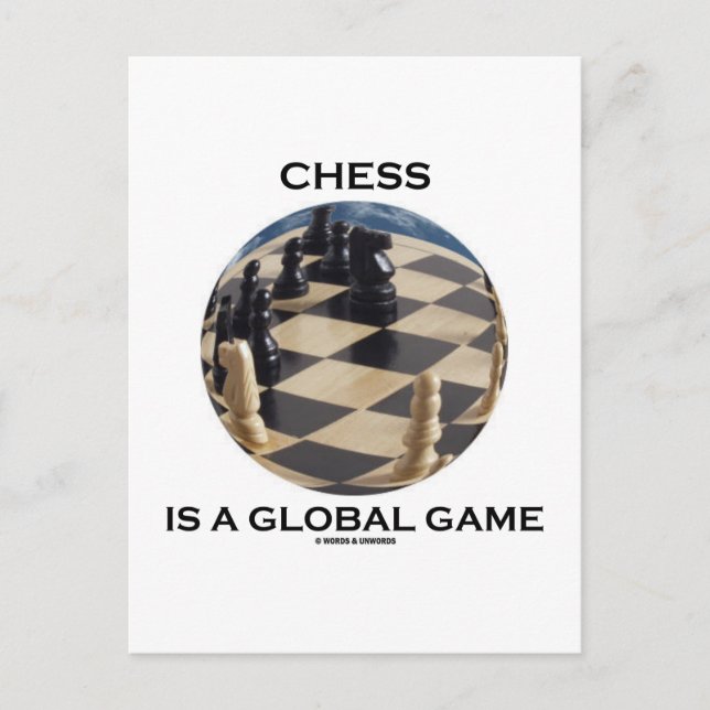 Chess Is A Global Game (Chess Attitude) Postcard (Front)