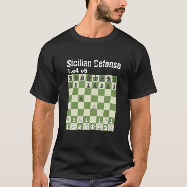Chess is Life - Sicilian Defense T-Shirt (Front)