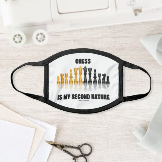 Chess Is My Second Nature Reflective Chess Set Face Mask (Insitu)