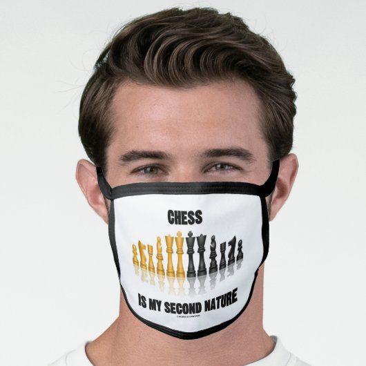 Chess Is My Second Nature Reflective Chess Set Face Mask (Worn Him)