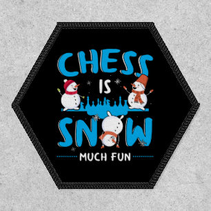 Chess is Snow Much Fun - Winter Holiday Snowman Patch