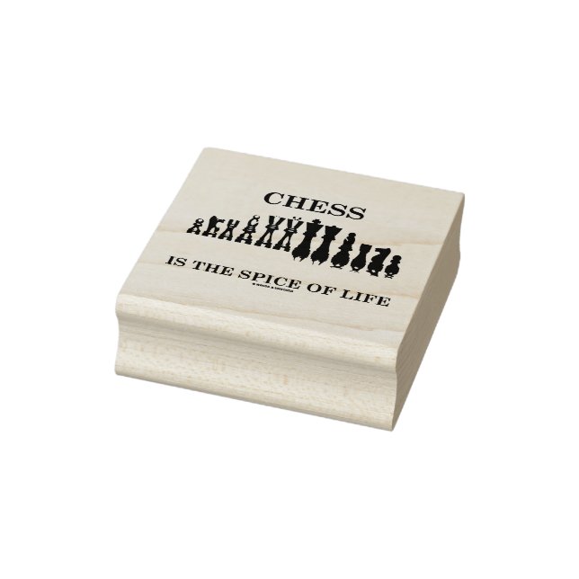 Chess Is The Spice Of Life Chess Set Pieces Humor Rubber Stamp (Stamp)