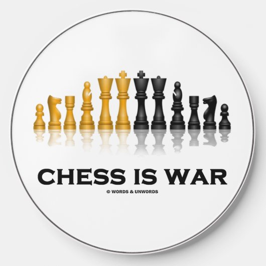 Chess Is War Reflective Chess Set Pieces Wireless Charger (Front)