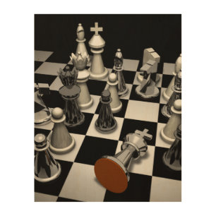 Chess Jigsaw Puzzle Wood Wall Art