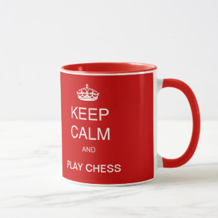 CHESS - keep calm and play chess red Mug