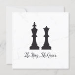 Chess King and Queen Pieces Wedding Design
