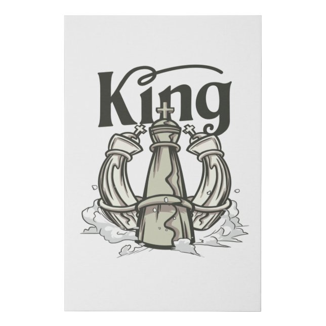 CHESS KING FAUX CANVAS PRINT (Front)