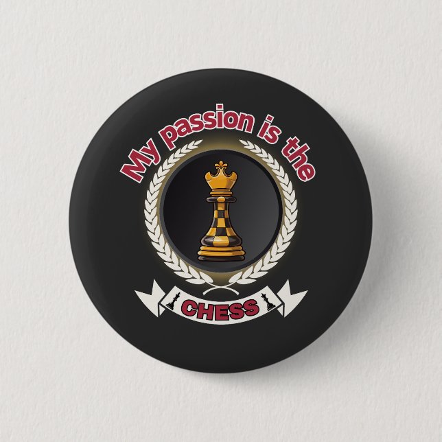 Chess King Laurel Crown Passion Strategy Power Button (Front)