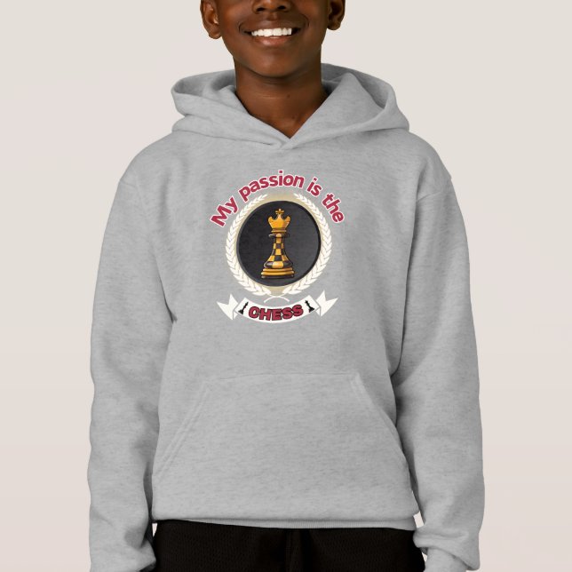 Chess King Laurel Crown Passion Strategy Power Hoodie (Front)