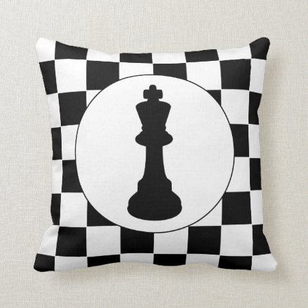 Chess King Piece - Pillow - Chess Themed Gift