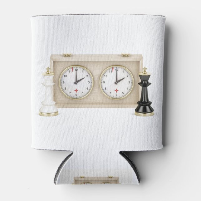 Chess kings and chess clock can cooler (Front)
