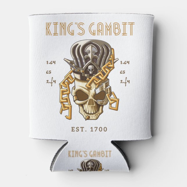 Chess King's Gambit Est 1700 Moves 1.e4 e5 2.f4 Can Cooler (Front)