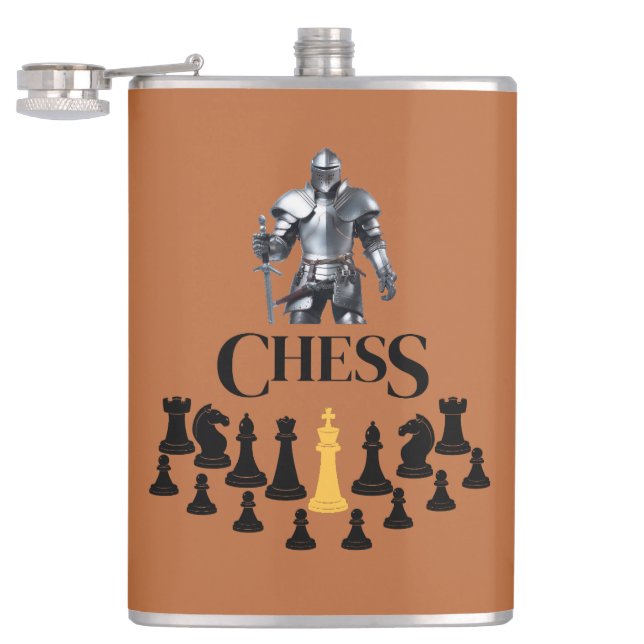 Chess Knight with Sword Flask (Opened)