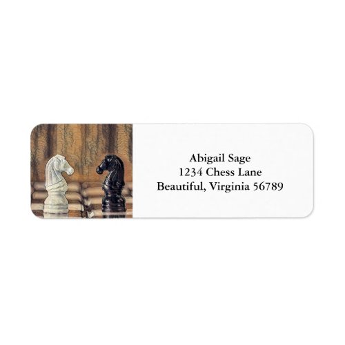 Chess Knights Chess Board Address Label