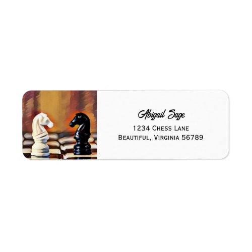 Chess Knights Chess Board Address Label