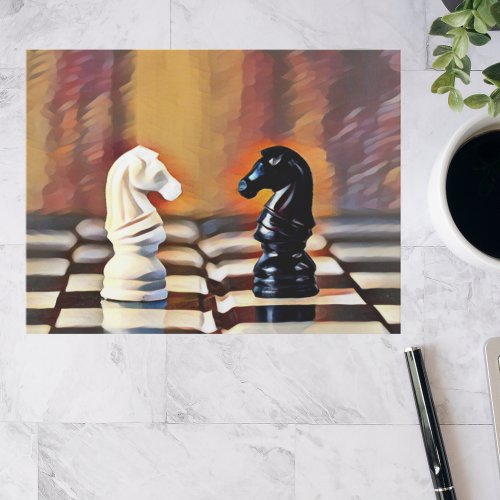 Chess Knights Chess Board Postcard