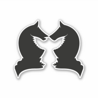 Chess knights & eagle sticker