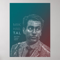 Chess Legends: Mikhail Tal Poster, Zazzle