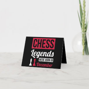 Chess Legends Were Born In December birthday Gift Thank You Card