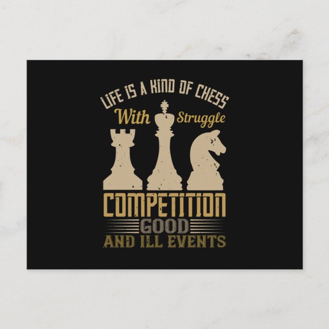 Chess - Life is a kind of chess Postcard (Front)