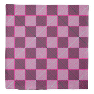 chess like table black gray purple duvet cover