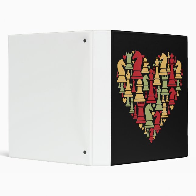 Chess Lover | I Really Love Playing Chess 3 Ring Binder (Background)