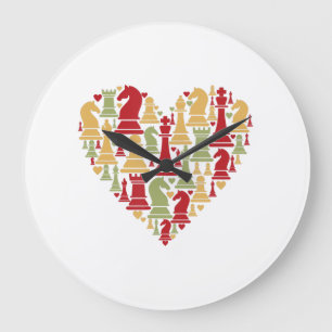 Chess Lover I Really Love Playing Chess Large Clock