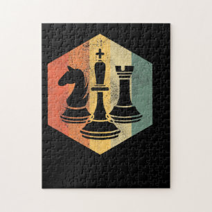 Chess Lover Knight King Rook Chess Colorful Gift Jigsaw Puzzle