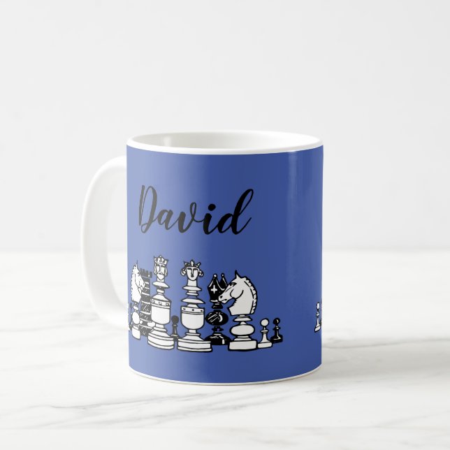 Chess Lover Personalized Coffee Mug (Front Left)